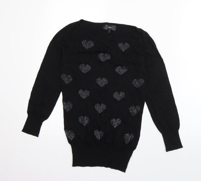 Womens UK Size 6 NEXT Black Pullover Jumper