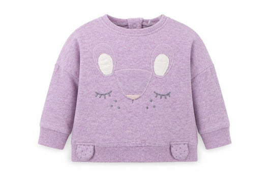 NEXT Girls Purple  Cotton Pullover Jumper Size 0-3 Months  Pullover - Mouse
