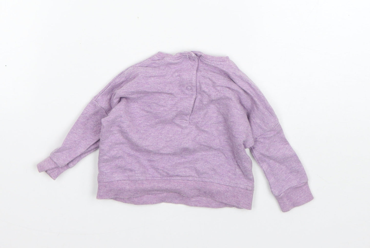 NEXT Girls Purple  Cotton Pullover Jumper Size 0-3 Months  Pullover - Mouse