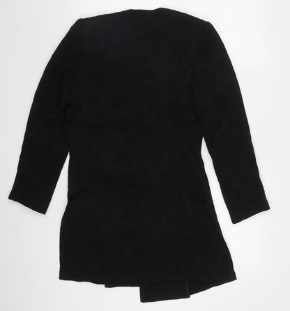 Grace Womens Black Floral  Jacket  Size 10  Button