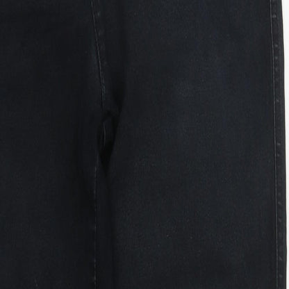Marble Womens Blue  Cotton Straight Jeans Size 10 L29 in Regular Button