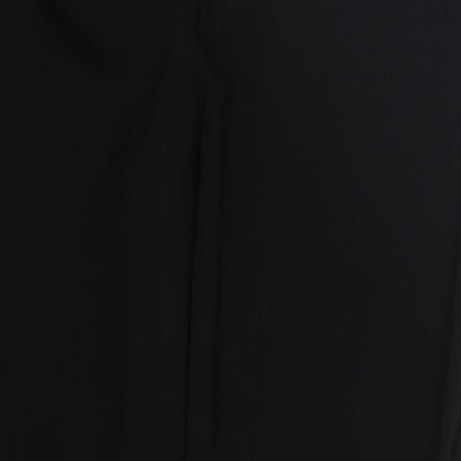 F&F Womens Black  Polyester Trousers  Size 12 L26 in Regular Hook & Eye
