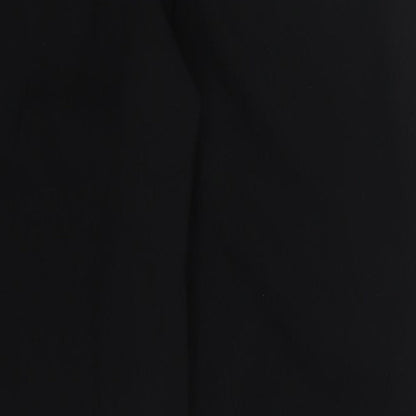 F&F Womens Black  Polyester Trousers  Size 12 L26 in Regular Hook & Eye