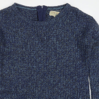 Vintage Couture Womens Blue Round Neck  Acrylic Pullover Jumper Size 14