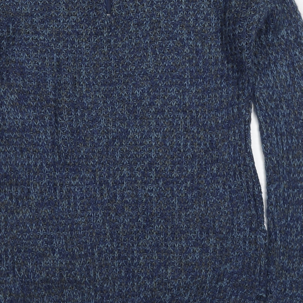 Vintage Couture Womens Blue Round Neck  Acrylic Pullover Jumper Size 14