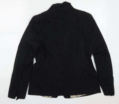 J Taylor Womens Black  Viscose Jacket Suit Jacket Size 14