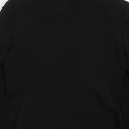 Select Womens Black  Polyester Jacket Suit Jacket Size 14