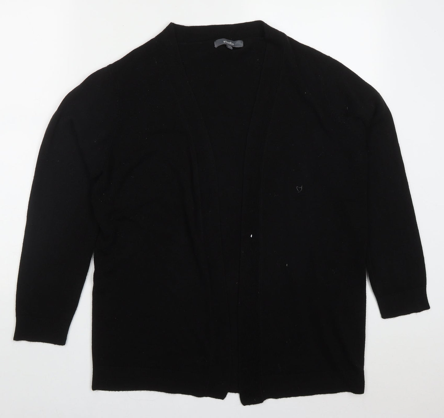 Womens UK Size 12 Studio Black Cardigan Jumper