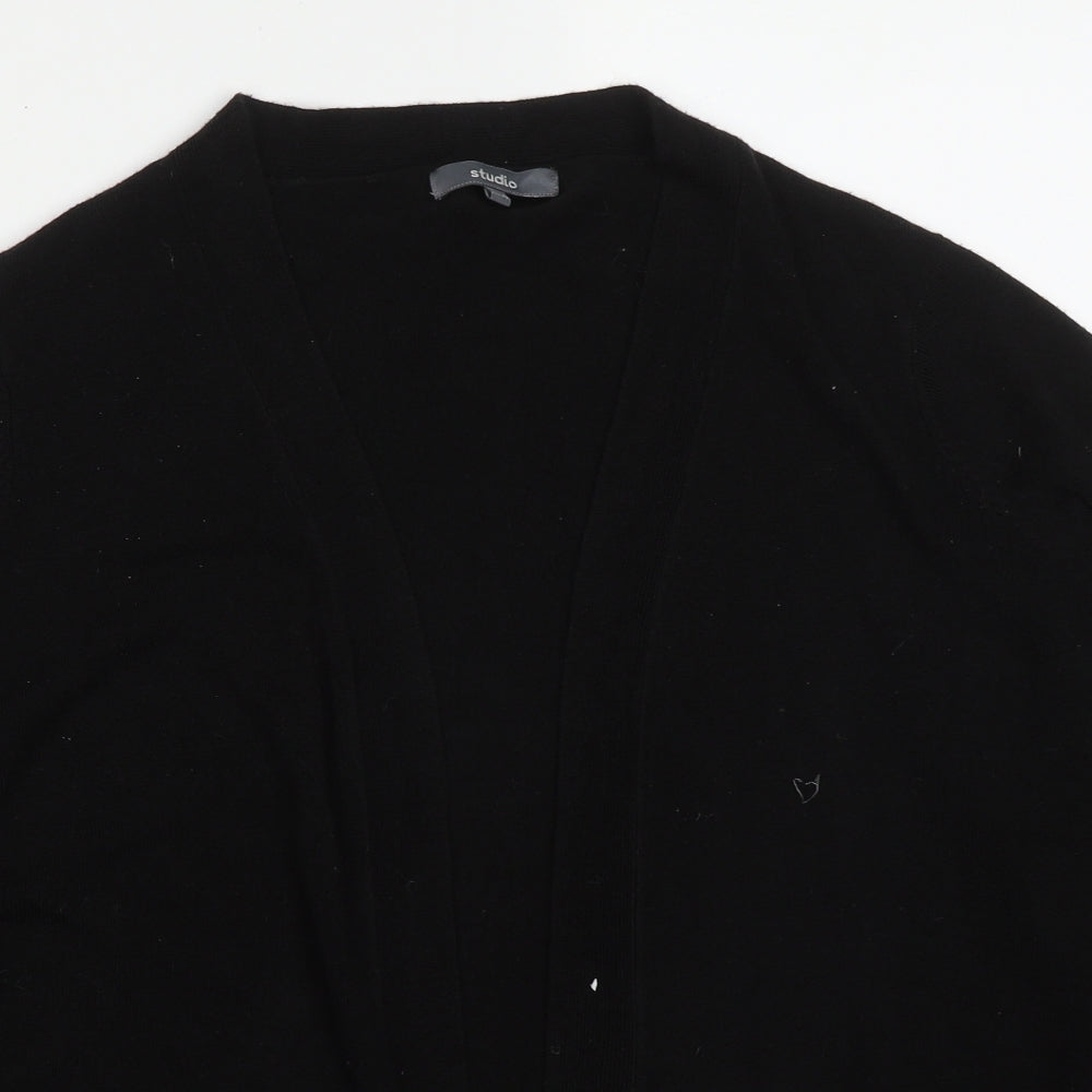 Womens UK Size 12 Studio Black Cardigan Jumper