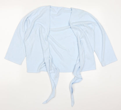 BHS Womens Blue V-Neck  Acrylic Cardigan Jumper Size 18