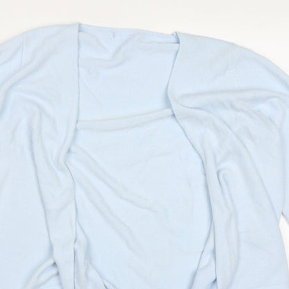 BHS Womens Blue V-Neck  Acrylic Cardigan Jumper Size 18