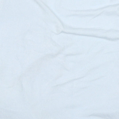 BHS Womens Blue V-Neck  Acrylic Cardigan Jumper Size 18