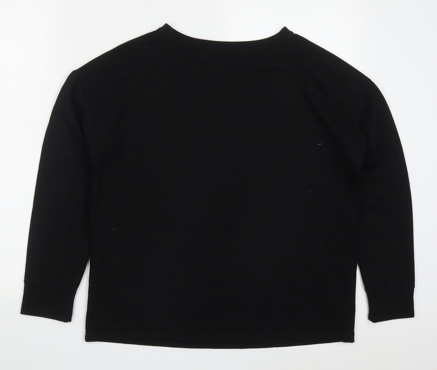 TU Womens Black Chevron Polyester Pullover Sweatshirt Size 8  Pullover