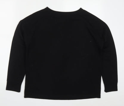 TU Womens Black Chevron Polyester Pullover Sweatshirt Size 8  Pullover