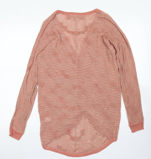 Womens UK Size XS H by Halston Pink Cardigan Jumper