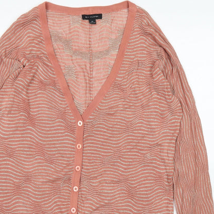Womens UK Size XS H by Halston Pink Cardigan Jumper