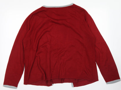 Womens UK Size XL Anna Rose Red Pullover Jumper