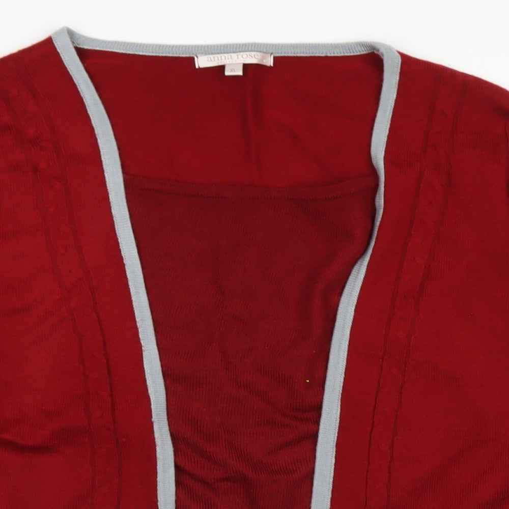 Womens UK Size XL Anna Rose Red Pullover Jumper