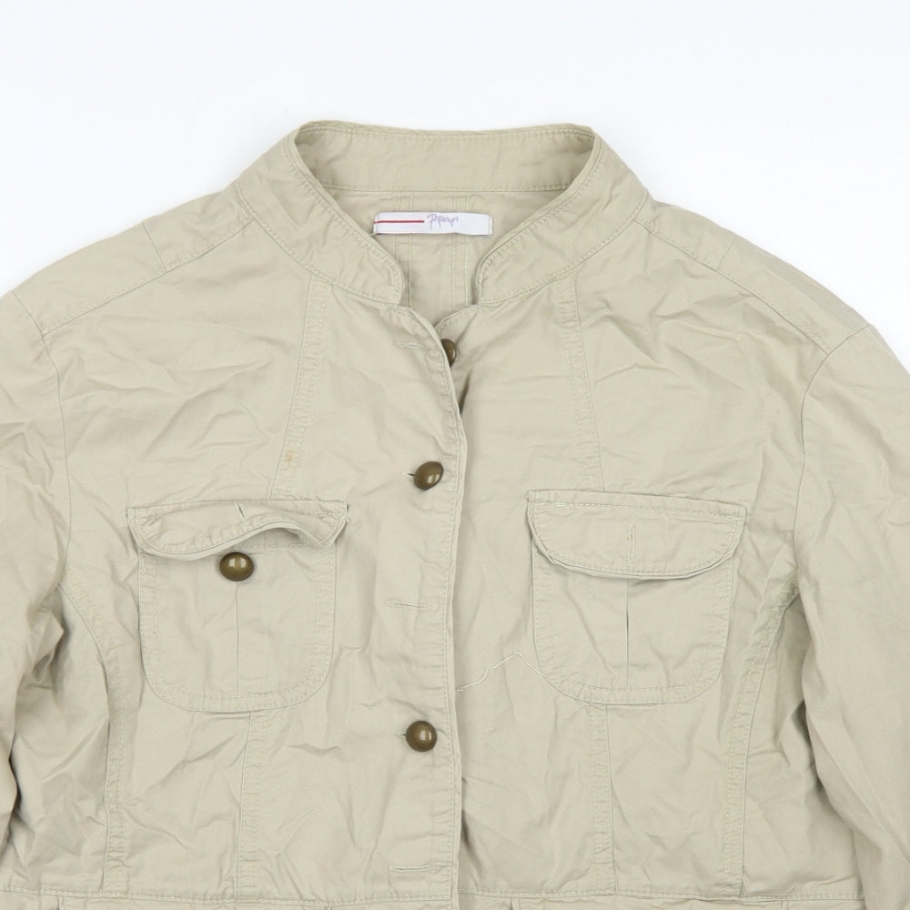 Papaya Womens Brown   Jacket  Size 14  Button