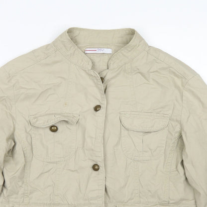 Papaya Womens Brown   Jacket  Size 14  Button