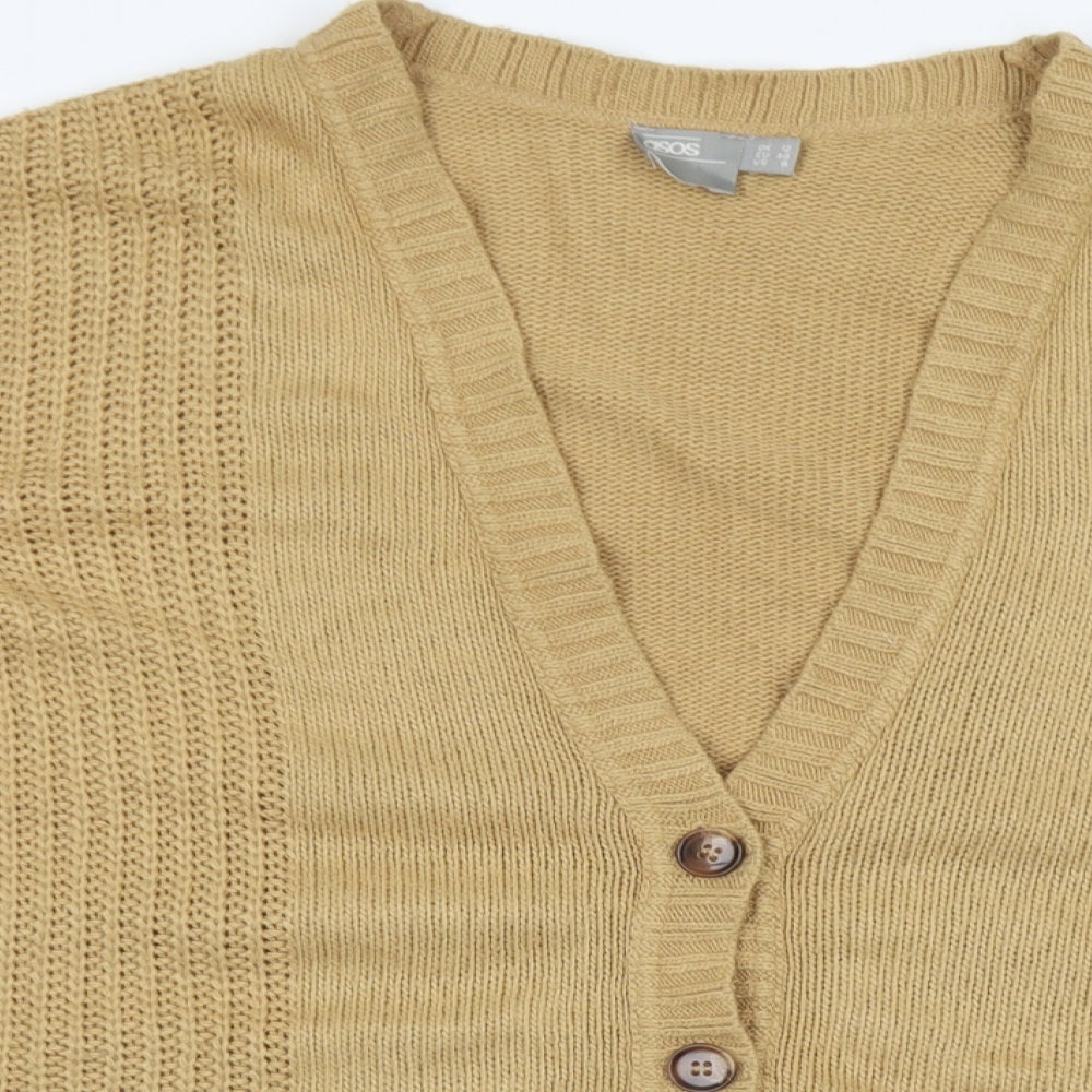 Womens UK Size 12 ASOS Brown Cardigan Jumper