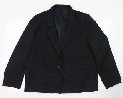 Womens UK Size 18 Preworn Regular Black Blazer