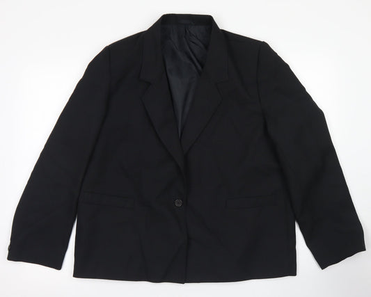 Womens UK Size 18 Preworn Regular Black Blazer