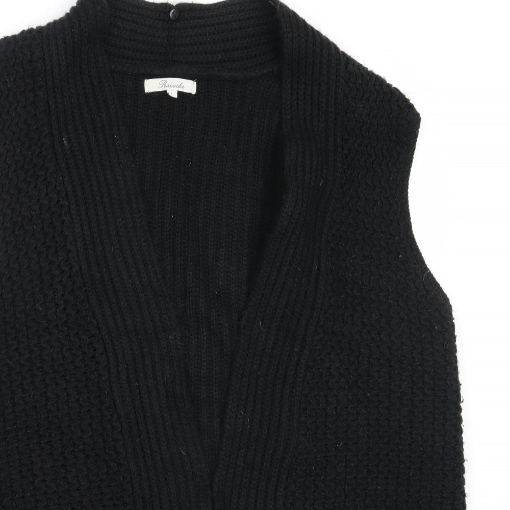 Womens UK Size L Peacocks Black Cardigan Jumper