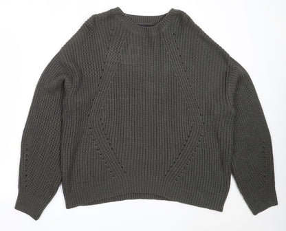 Womens UK Size L New Look Green Pullover Jumper