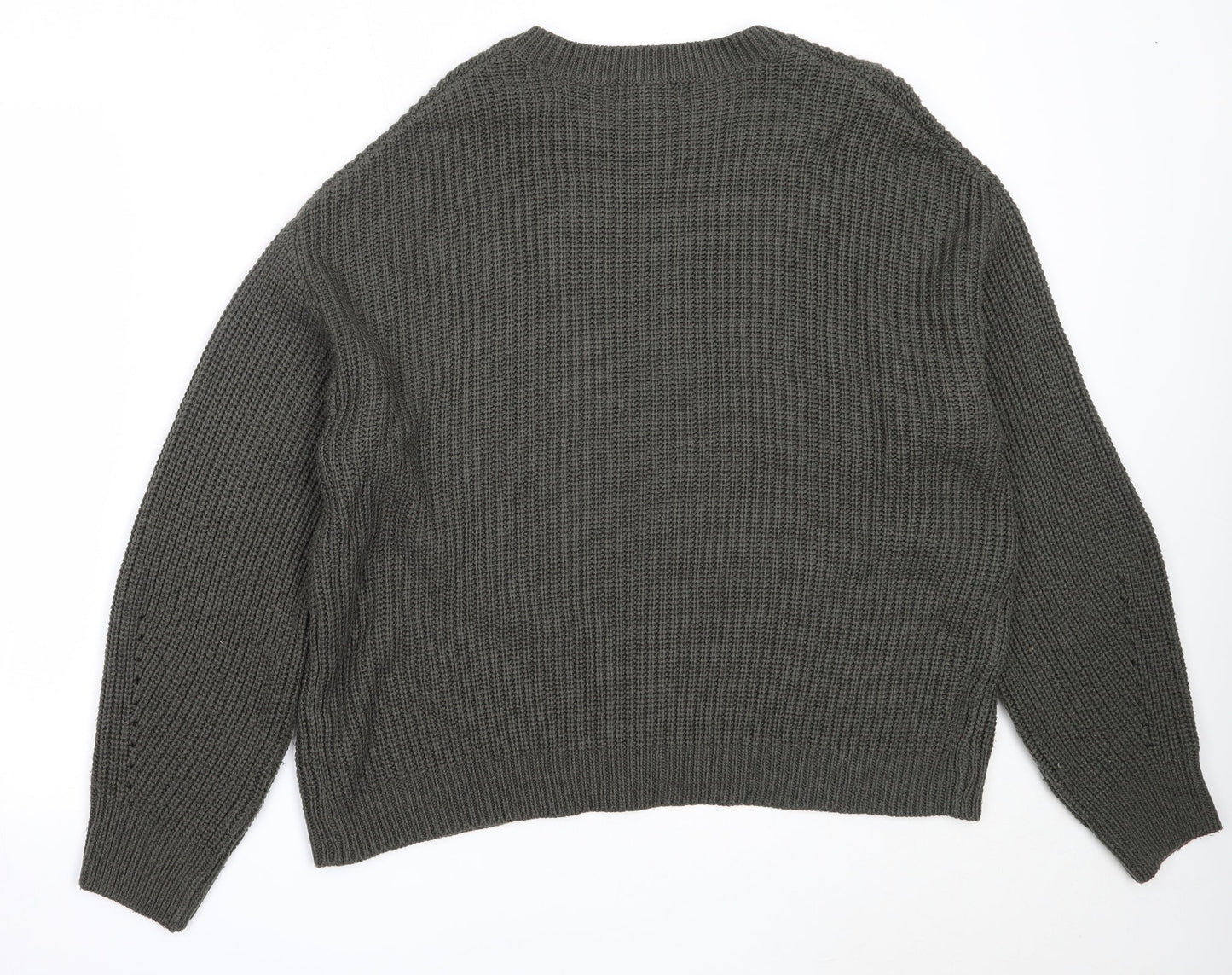 Womens UK Size L New Look Green Pullover Jumper