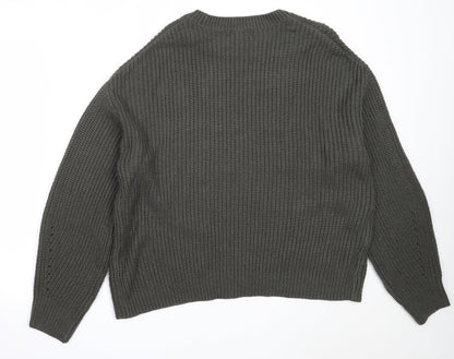 Womens UK Size L New Look Green Pullover Jumper