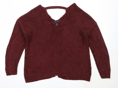 Womens UK Size S New Look Brown Pullover Jumper