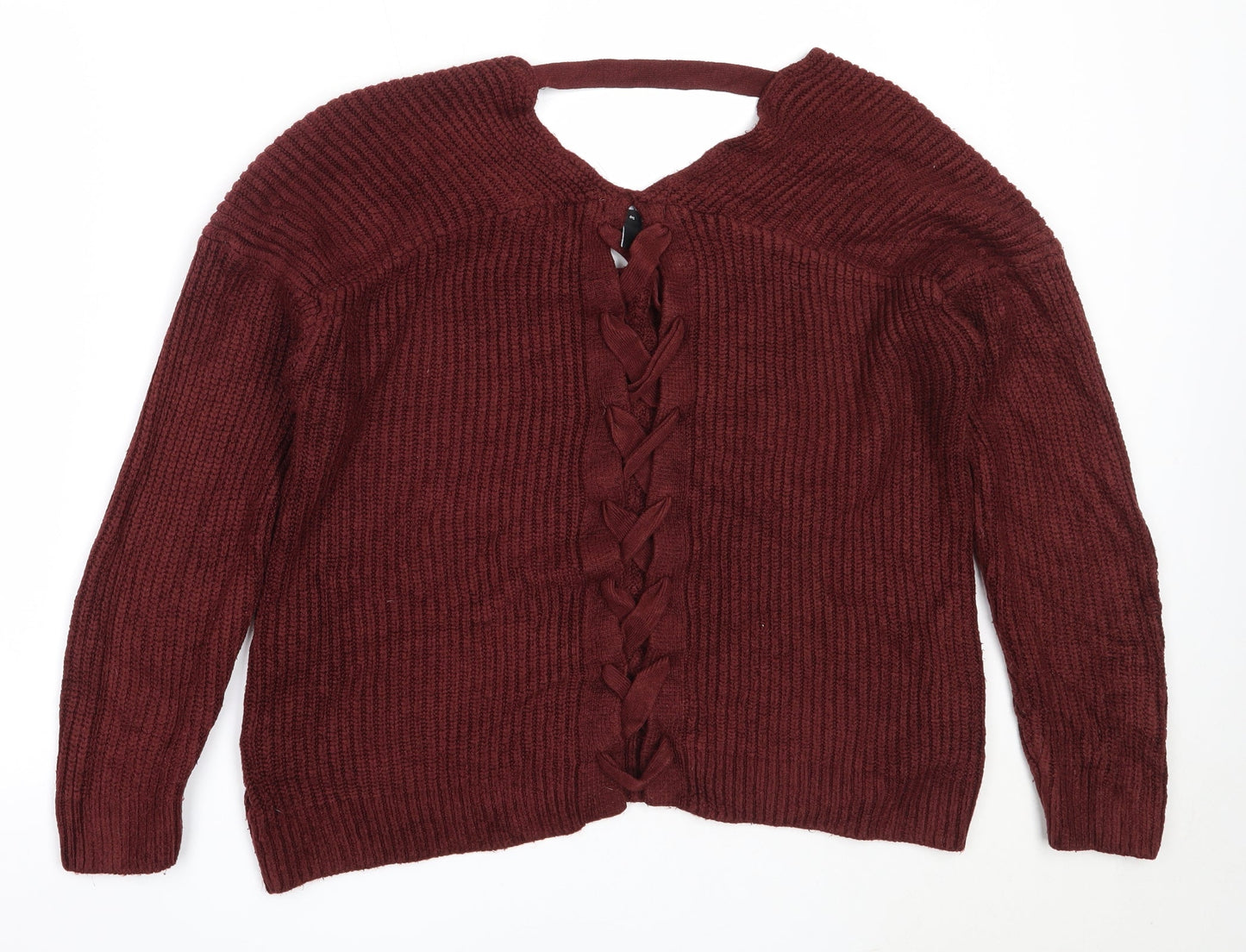 Womens UK Size S New Look Brown Pullover Jumper