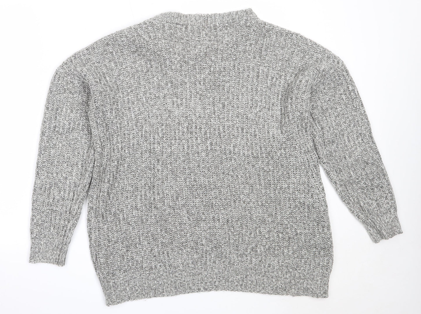 Womens UK Size L Papaya Grey Pullover Jumper