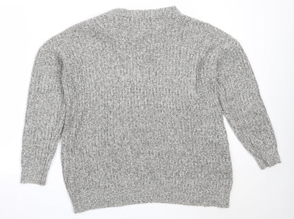 Womens UK Size L Papaya Grey Pullover Jumper