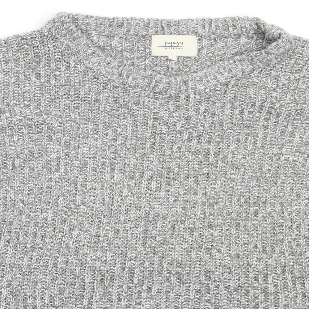 Womens UK Size L Papaya Grey Pullover Jumper