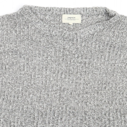 Womens UK Size L Papaya Grey Pullover Jumper