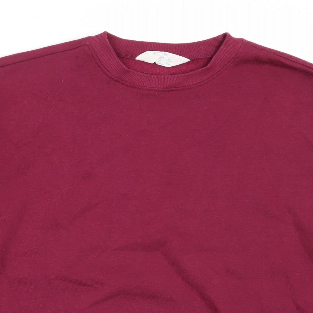 Primark Womens Purple  Cotton Pullover Sweatshirt Size 2XS