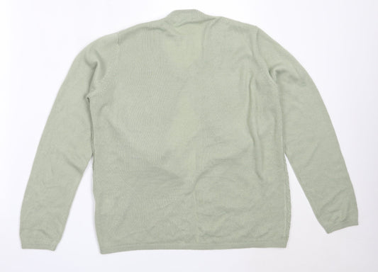 Womens UK Size S EWM Green Cardigan Jumper