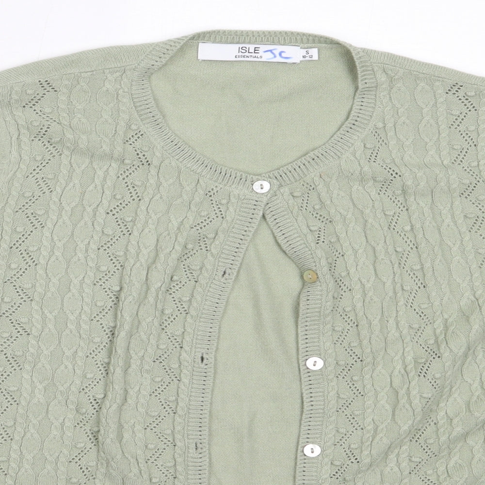 Womens UK Size S EWM Green Cardigan Jumper
