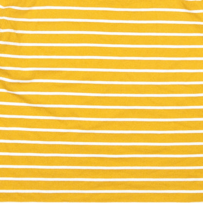 TU Womens Yellow Round Neck Striped Polyester Pullover Jumper Size 12