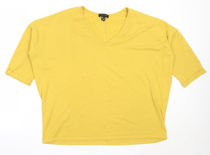 Womens UK Size L New Look Yellow Pullover Jumper