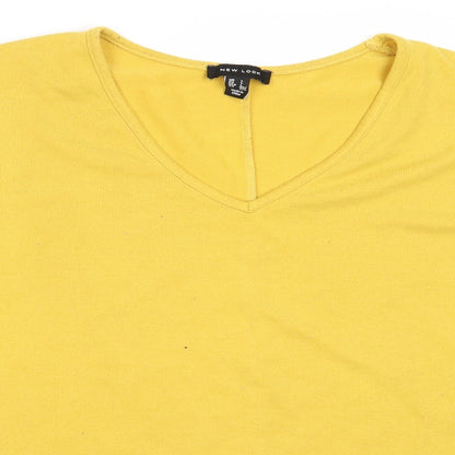 Womens UK Size L New Look Yellow Pullover Jumper