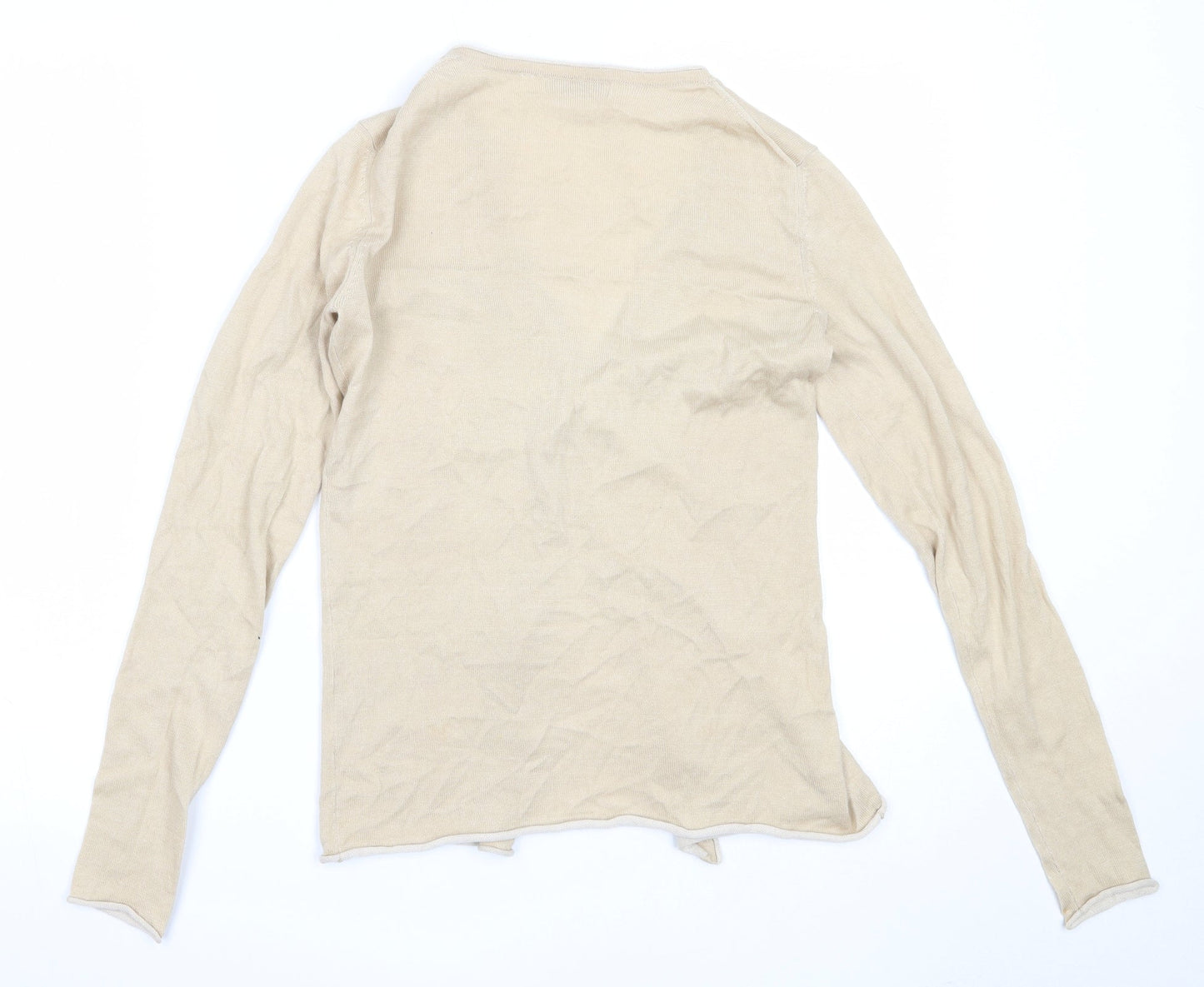 Womens UK Size S Preworn Beige Cardigan Jumper