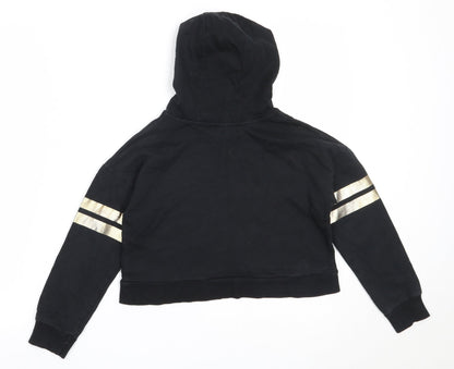 George Girls Black  Cotton Pullover Hoodie Size 7-8 Years   - tiana