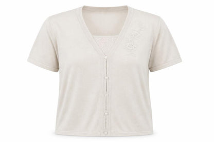 Bonmarché Womens Beige V-Neck Acrylic Pullover Jumper Size L