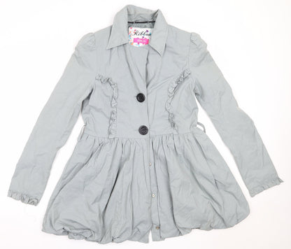 Ribbon Womens Grey   Overcoat Coat Size 12