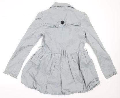 Ribbon Womens Grey   Overcoat Coat Size 12