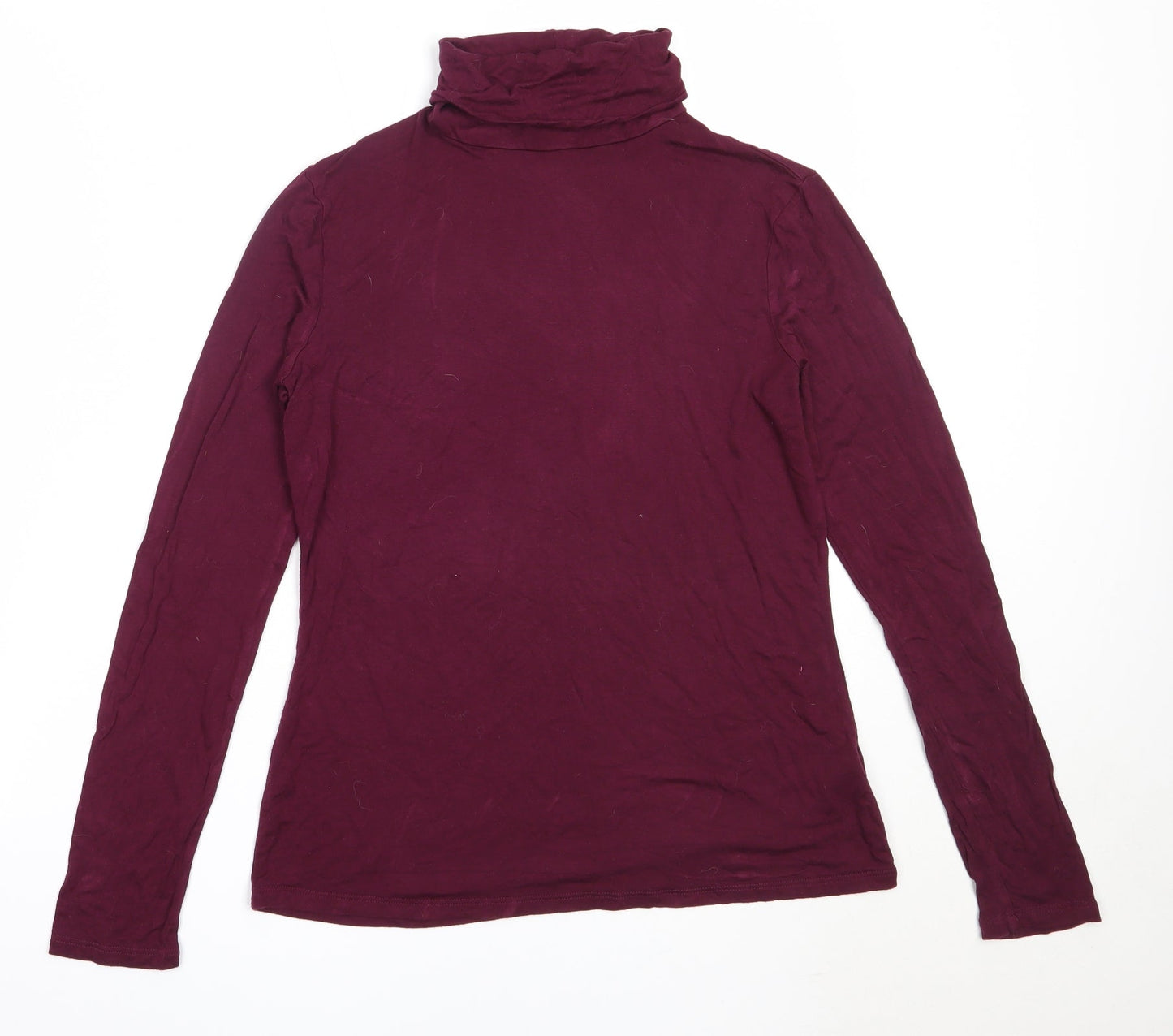 Womens UK Size 10 Very Purple Basic T-Shirt