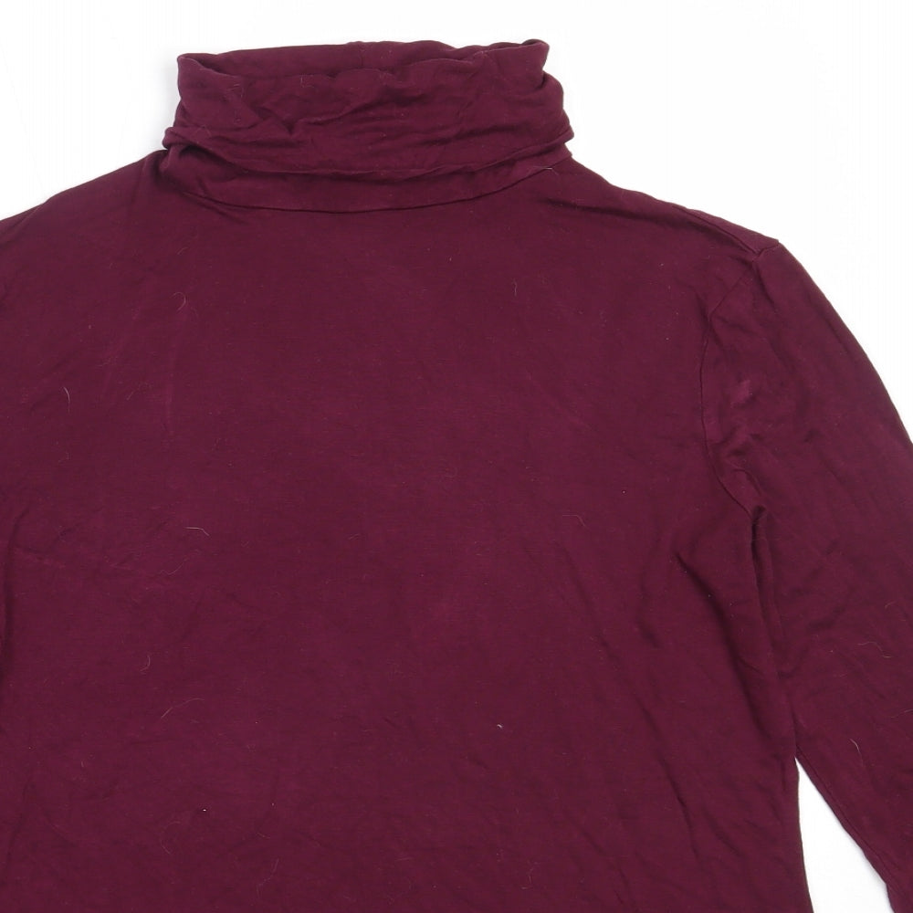 Womens UK Size 10 Very Purple Basic T-Shirt